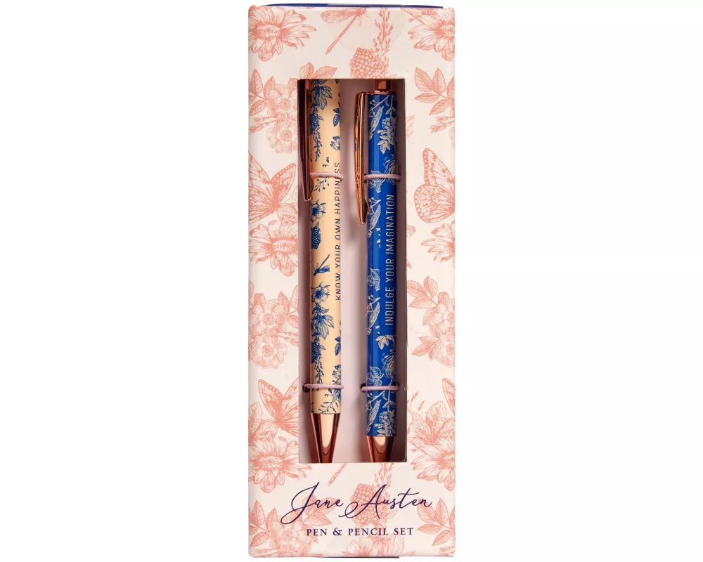 Jane Austen: Floral Pencil and Pen Set