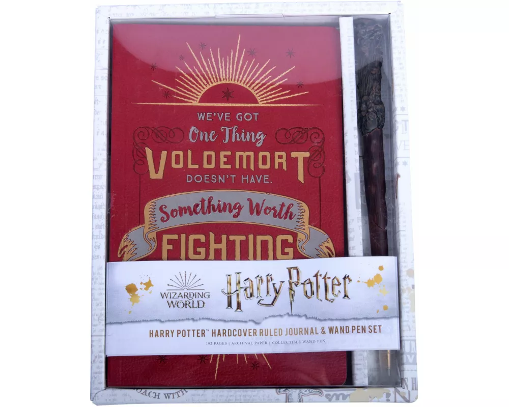 Harry Potter: Harry Potter Hardcover Ruled Journal and Wand Pen Set