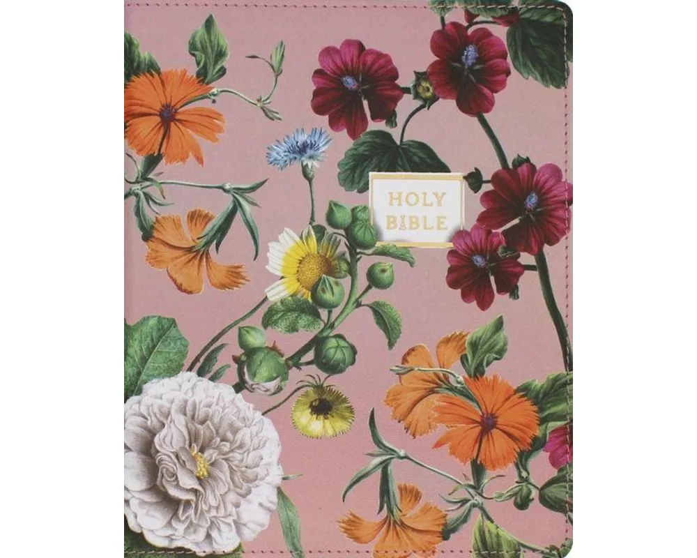 NIV, Artisan Collection Bible, Large Print, Leathersoft, Blush Floral, Red Letter, Comfort Print