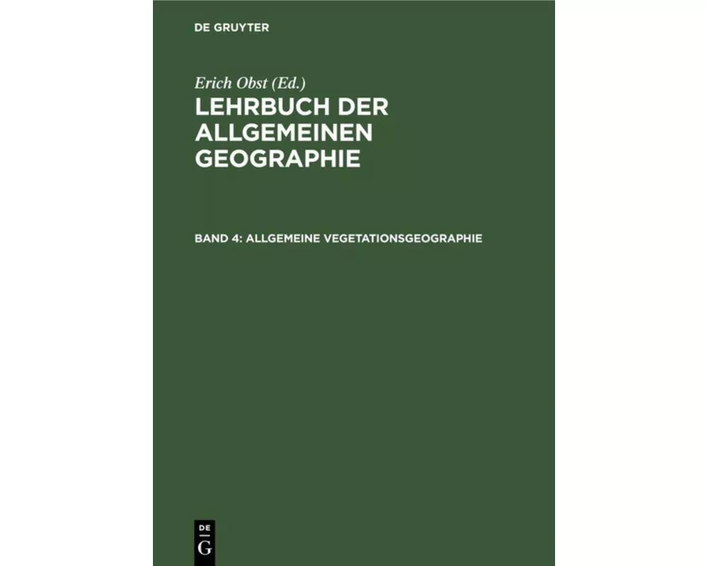 Allgemeine Vegetationsgeographie