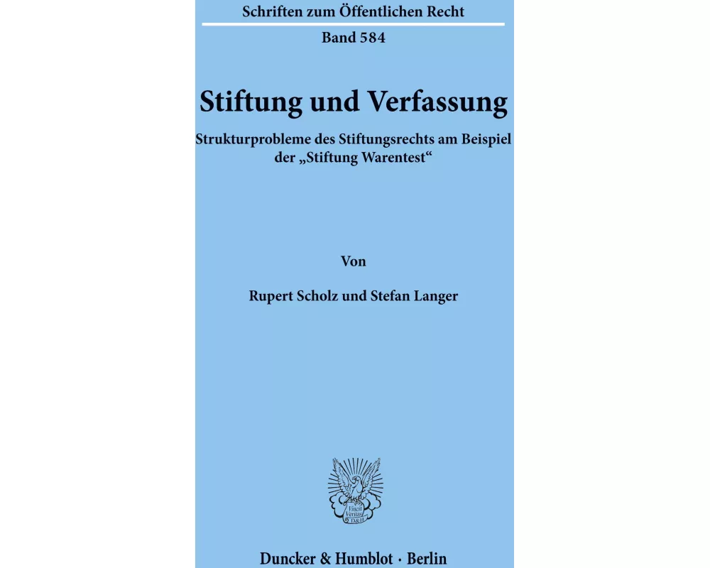 Stiftung und Verfassung