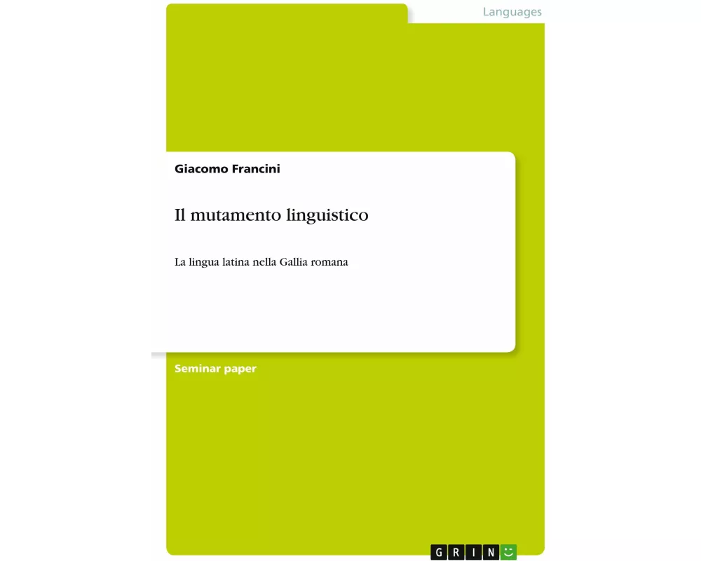 Il mutamento linguistico