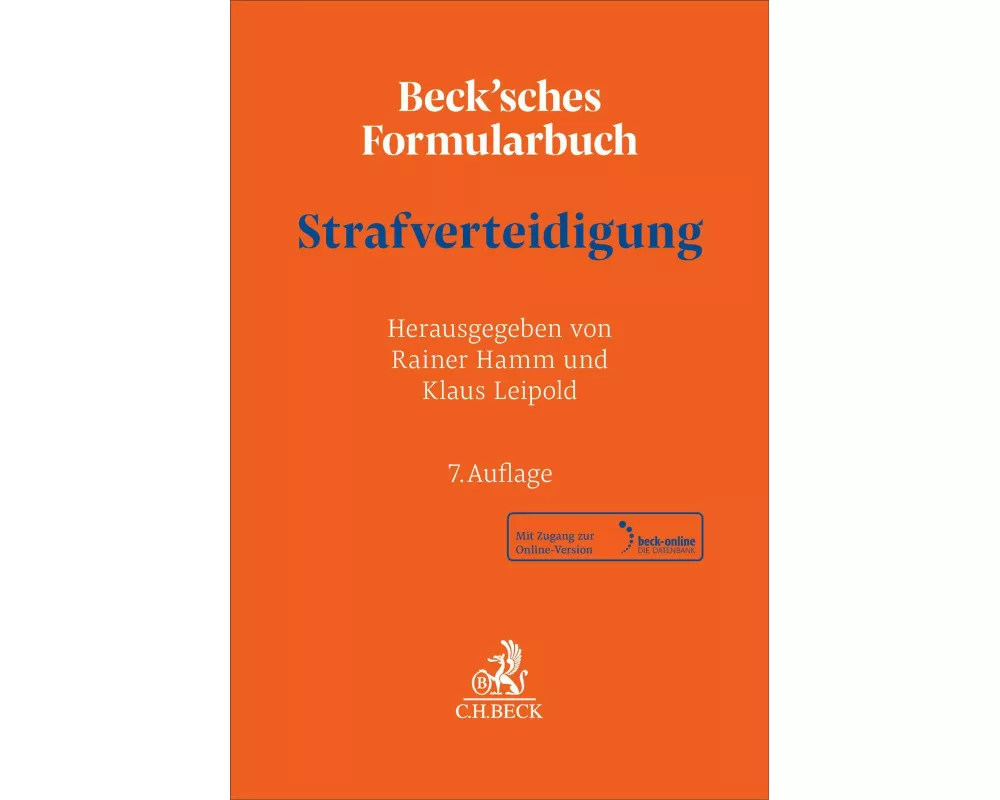 Beck'sches Formularbuch Strafverteidigung