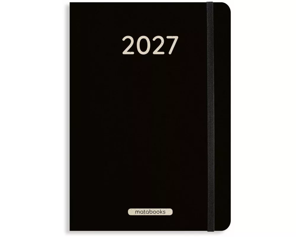 matabooks - A5 Kalender Samaya 2027 Farbe: Black (DE/EN)