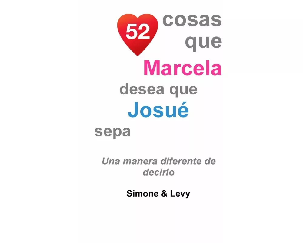 52 Cosas Que Marcela Desea Que Josué Sepa