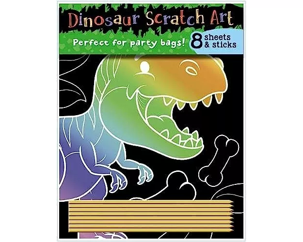 Dinosaur Scratch Art