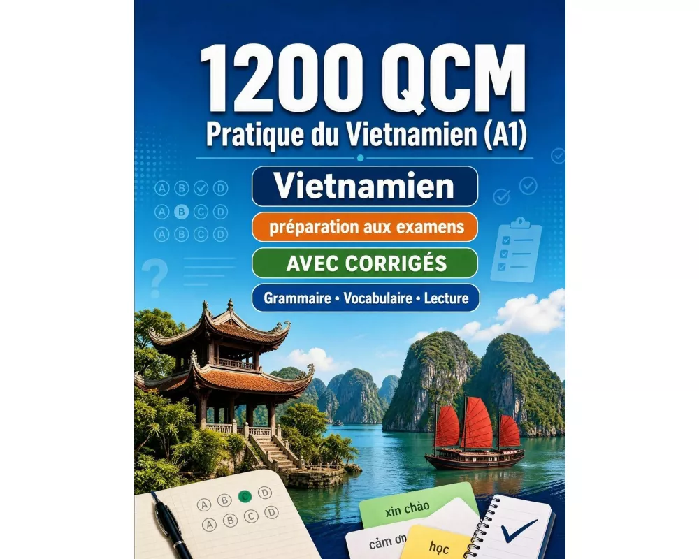 1200 questions à choix multiples (QCM) pour la pratique du Vietnamien niveau A1
