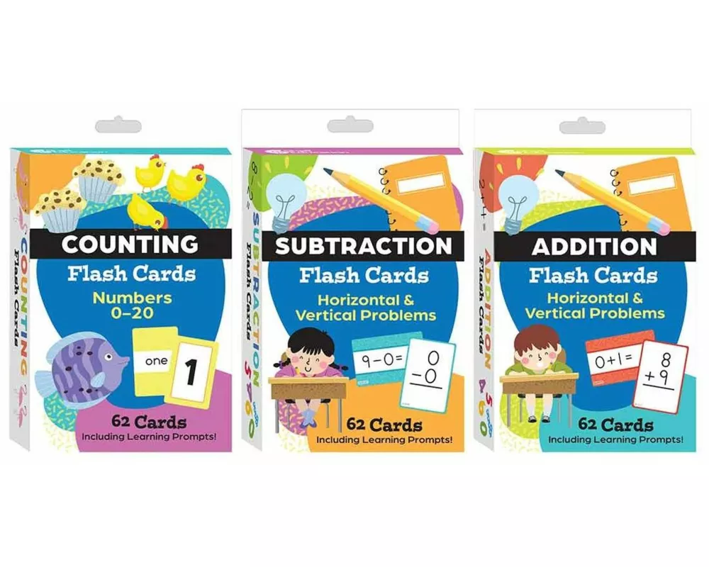 Math Flash Cards 3-Deck Set