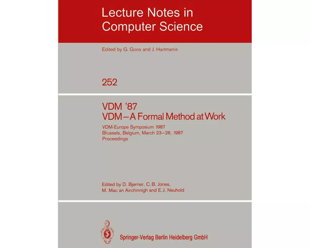 VDM '87. VDM - A Formal Method at Work