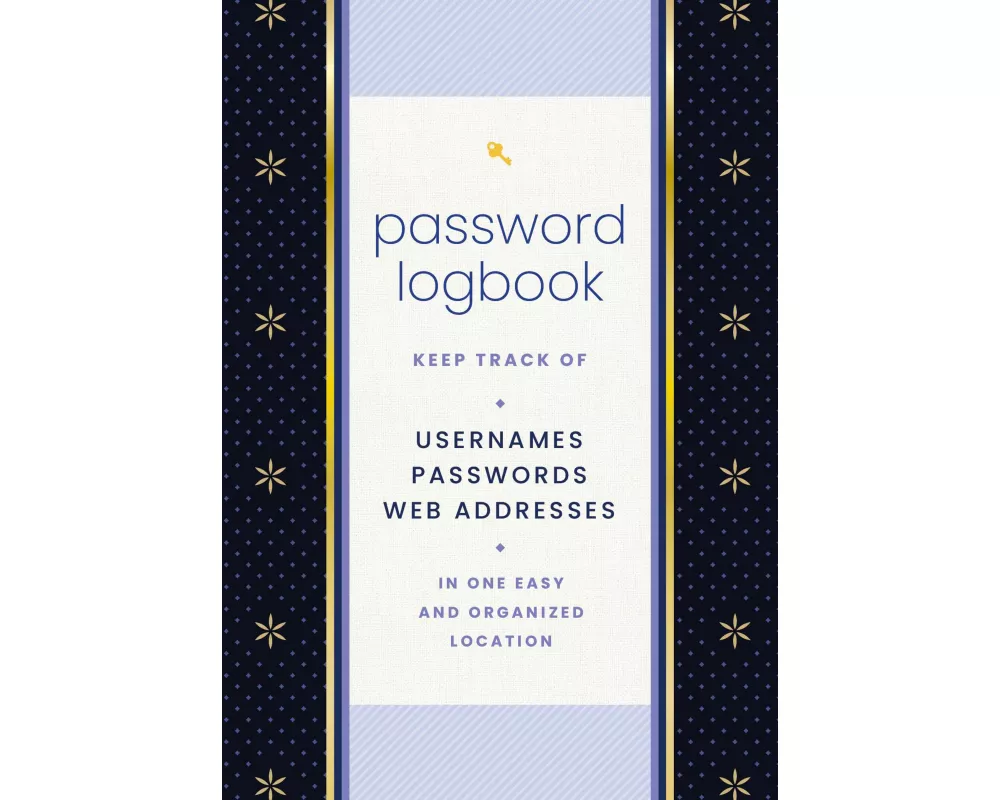 Password Logbook (Black & Gold)