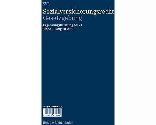 Sozialversicherungsrecht - Gesetzgebung EL 71