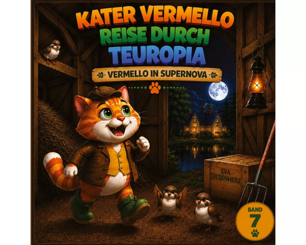 Vermello in Supernova, humorvolle und kindgerechte Katzengeschichten als Bilder- und Vorlesebuch in 12 Kapiteln als Einzelbände
