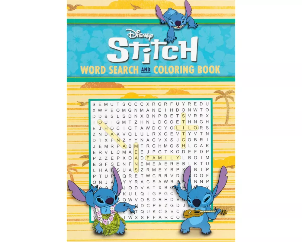 Disney Stitch Word Search and Coloring Book - Coloring Book for Teens and Adults, Word Search Book, Officially Licensed
