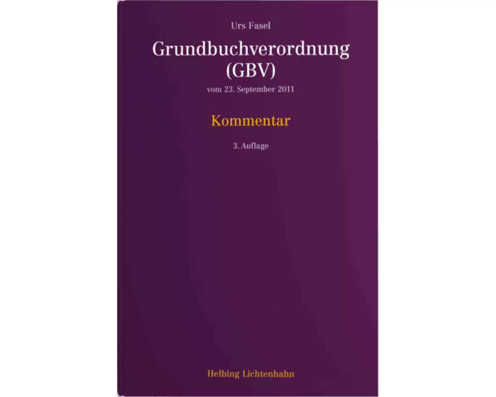 Grundbuchverordnung (GBV)