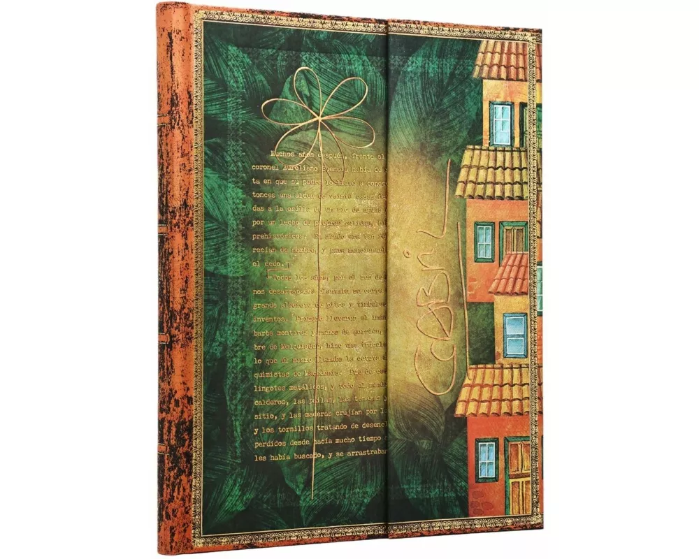 Garcia Marquez, One Hundred Years of Solitude (Embellished Manuscripts Collection) Ultra Unlined Hardcover Journal (Elastic Band Closure)