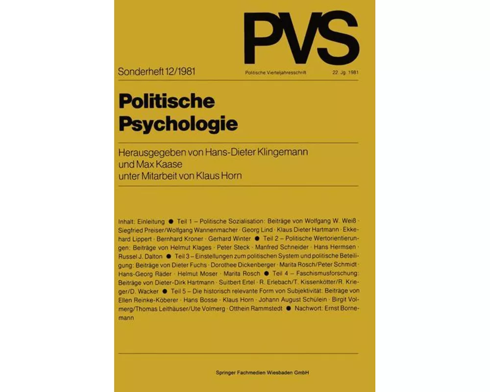 Politische Psychologie