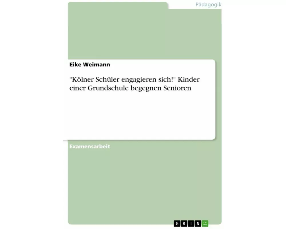 "Kölner Schüler engagieren sich!" Kinder einer Grundschule begegnen Senioren