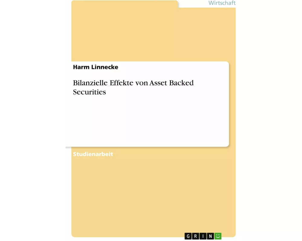 Bilanzielle Effekte von Asset Backed Securities