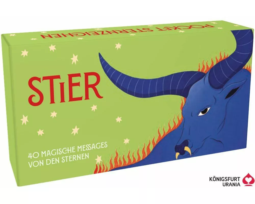 Sternzeichen Stier - 40 Karten in Magnetschachtel mit Metallicfolie - Magische Messages von den Sternen