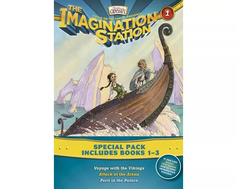 Imagination Station Books 3-Pack: Voyage with the Vikings / Attack at the Arena / Peril in the Palace