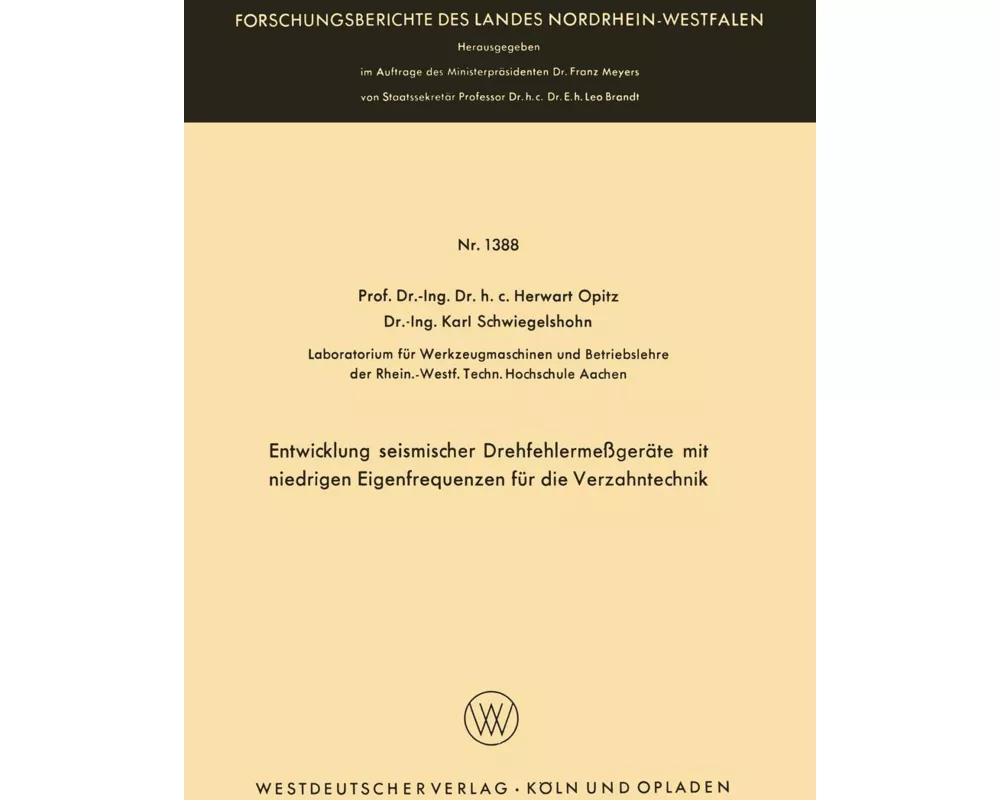 Entwicklung seismischer Drehfehlermeßgeräte mit niedrigen Eigenfrequenzen für die Verzahntechnik