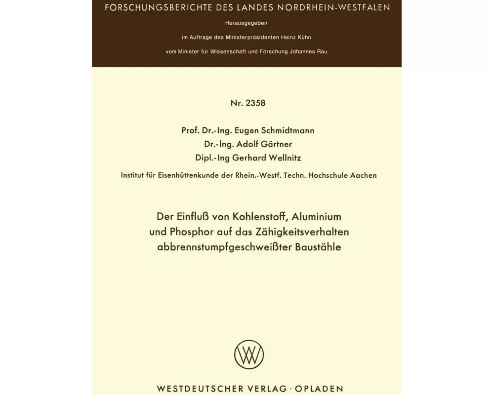 Der Einfluß von Kohlenstoff, Aluminium und Phosphor auf das Zähigkeitsverhalten abbrennstumpfgeschweißter Baustähle