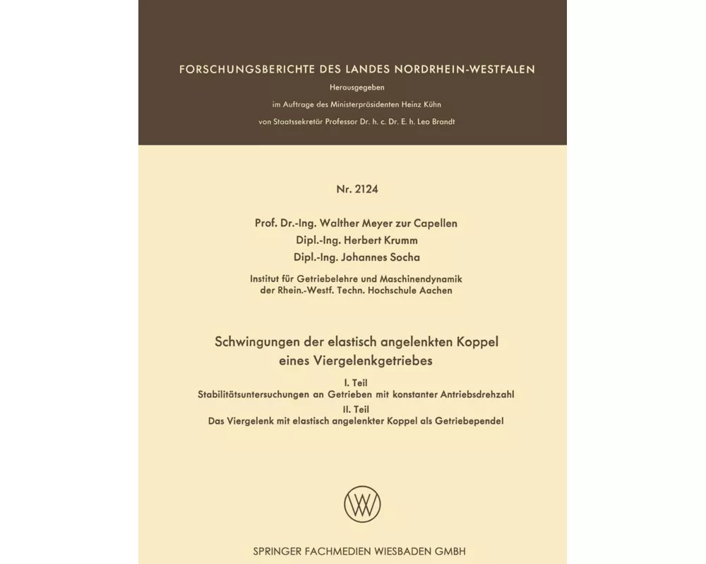 Schwingungen der elastisch angelenkten Koppel eines Viergelenkgetriebes