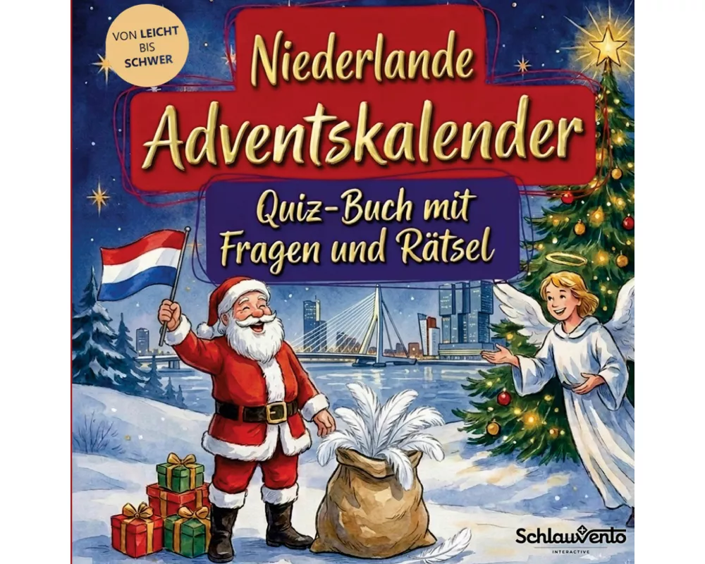 Niederlande-Adventskalender: Quiz-Buch mit Fragen und Rätsel