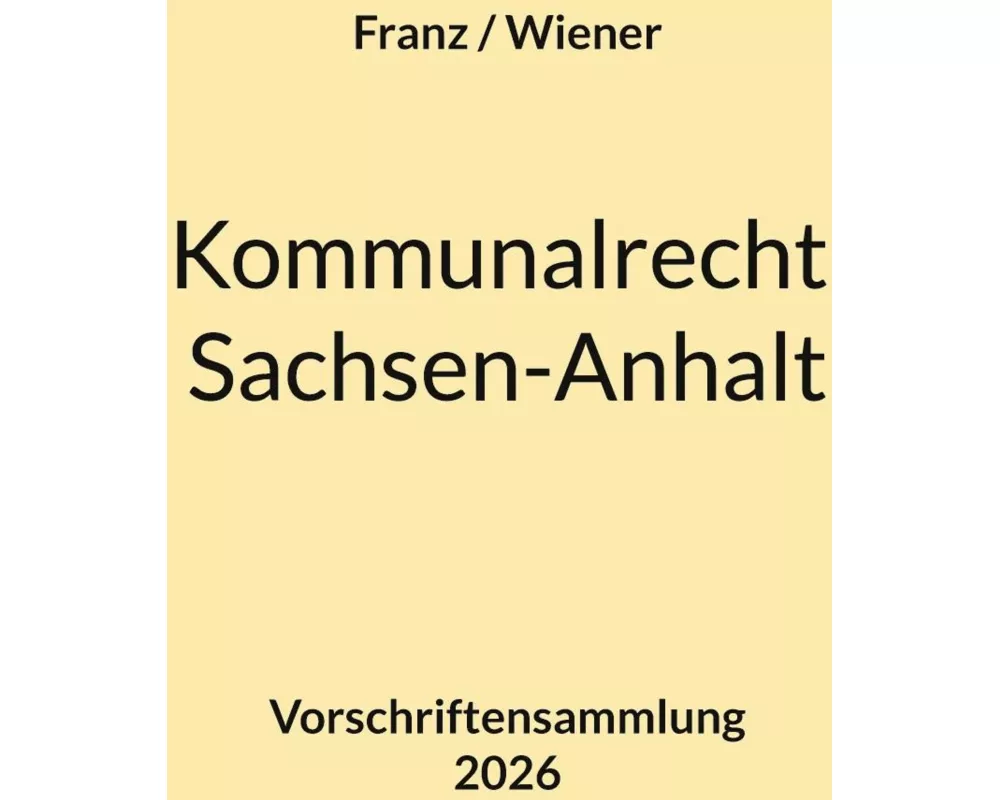 Kommunalrecht Sachsen-Anhalt