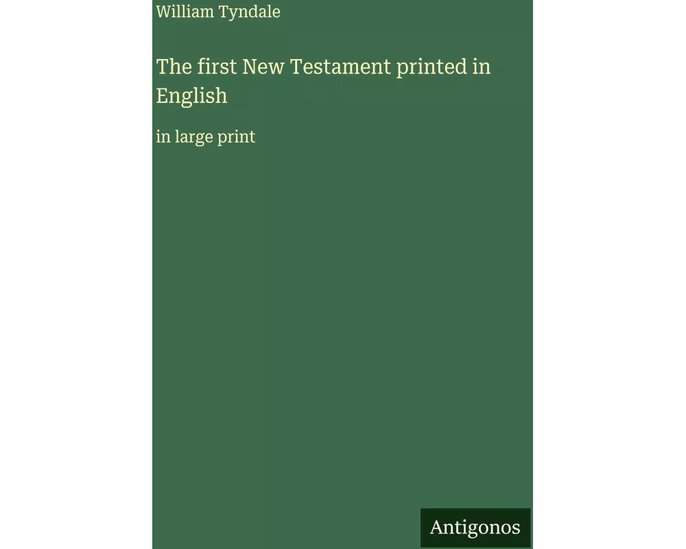 The first New Testament printed in English