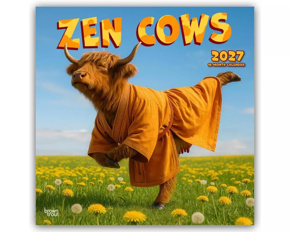 Zen Cows - Zen Kühe 2027 - 16-Monatskalender