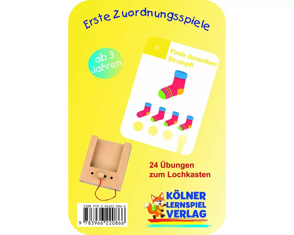 Lochkasten. Erste Zuordnungsspiele 3+