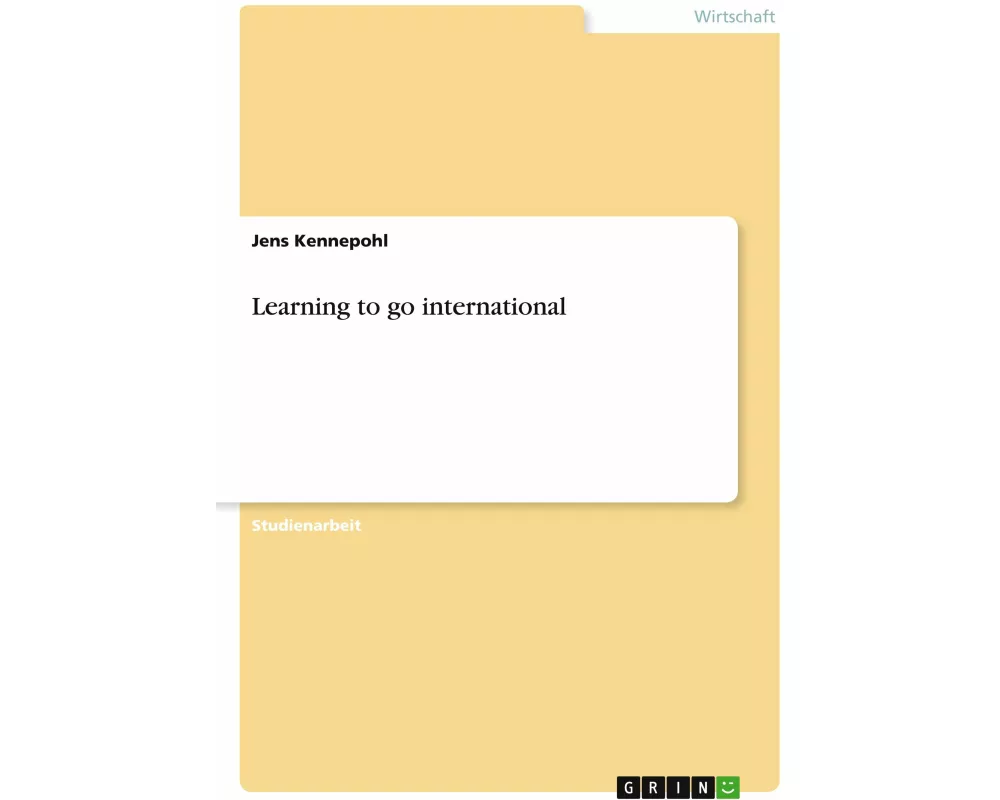 Learning to go international