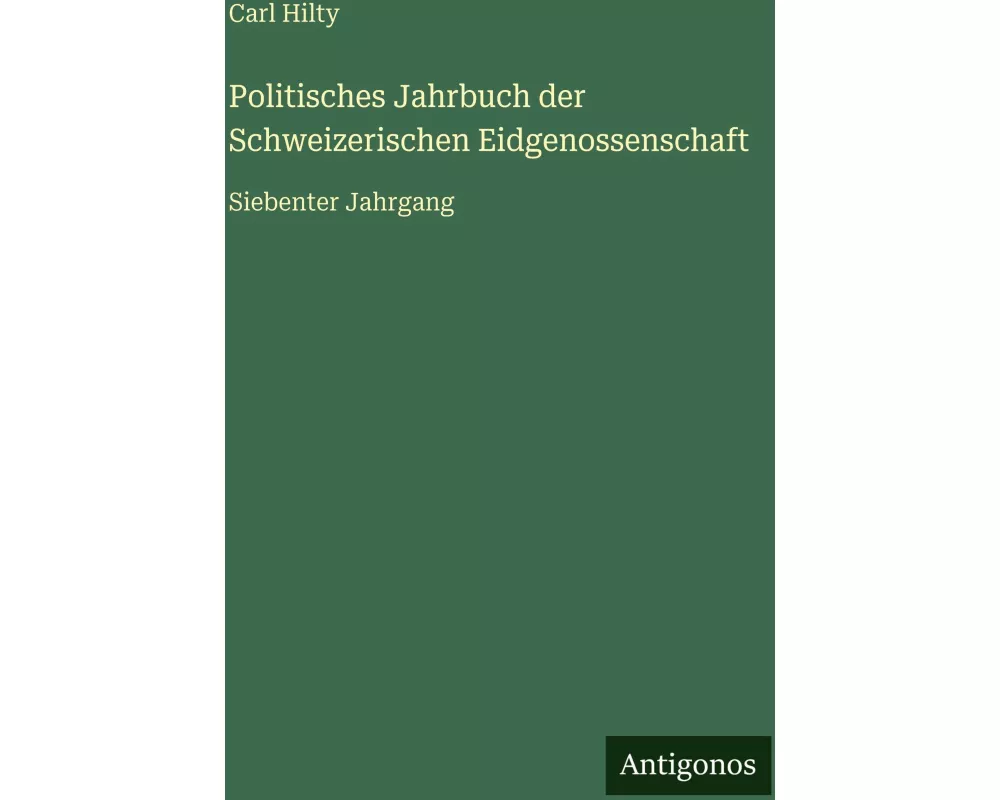 Politisches Jahrbuch der Schweizerischen Eidgenossenschaft