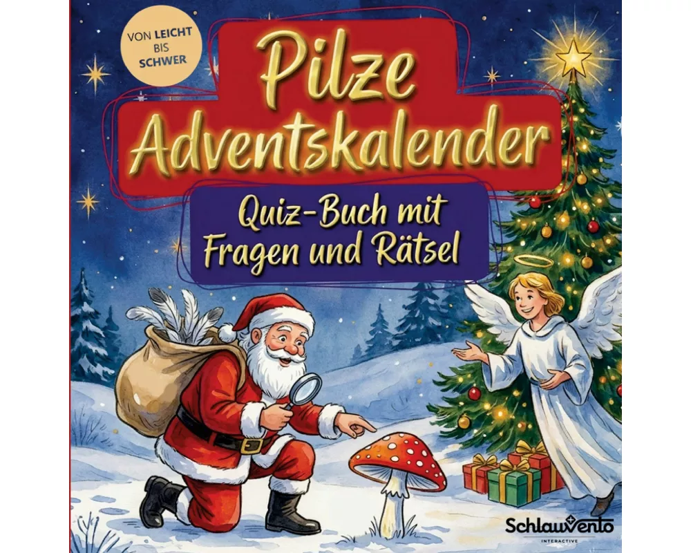 Pilze-Adventskalender: Quiz-Buch mit Fragen und Rätsel