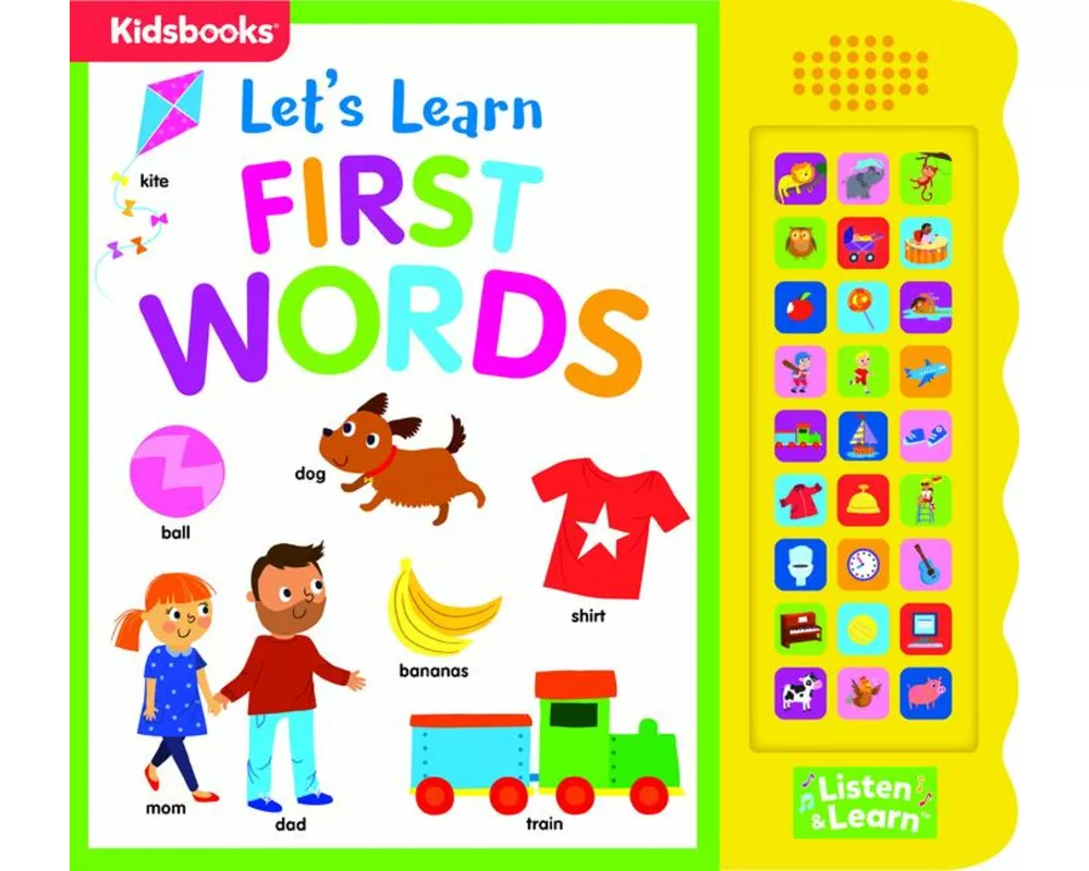 27-Button Sound Book Let's Learn First Words