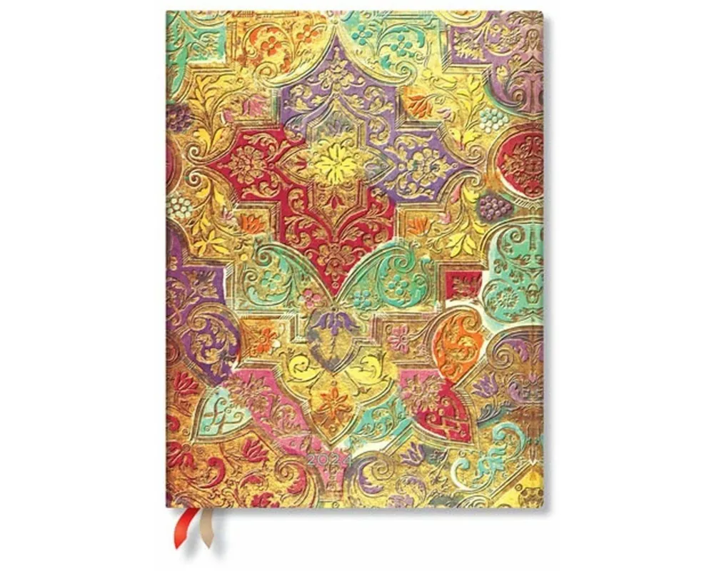Bavarian Wild Flower (Brocaded Paper) Ultra 12-month Day-at-a-Time Dayplanner 2024