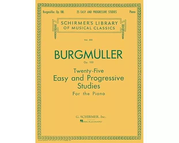 Burgmuller - Twenty-Five Easy and Progressive Studies, Op. 100 Piano Method for Intermediate Players Schirmer Library of Musical Classics Sheet Music