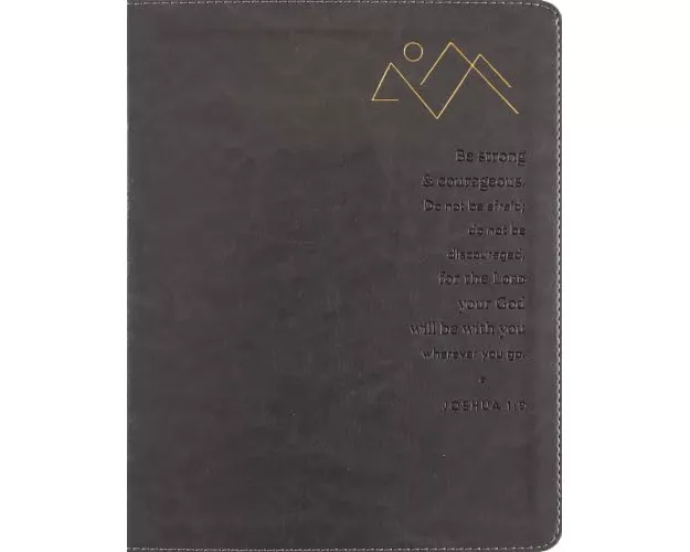 NIV, Journal the Word Bible (Perfect for Note-Taking), Double-Column, Leathersoft, Gray, Red Letter, Comfort Print