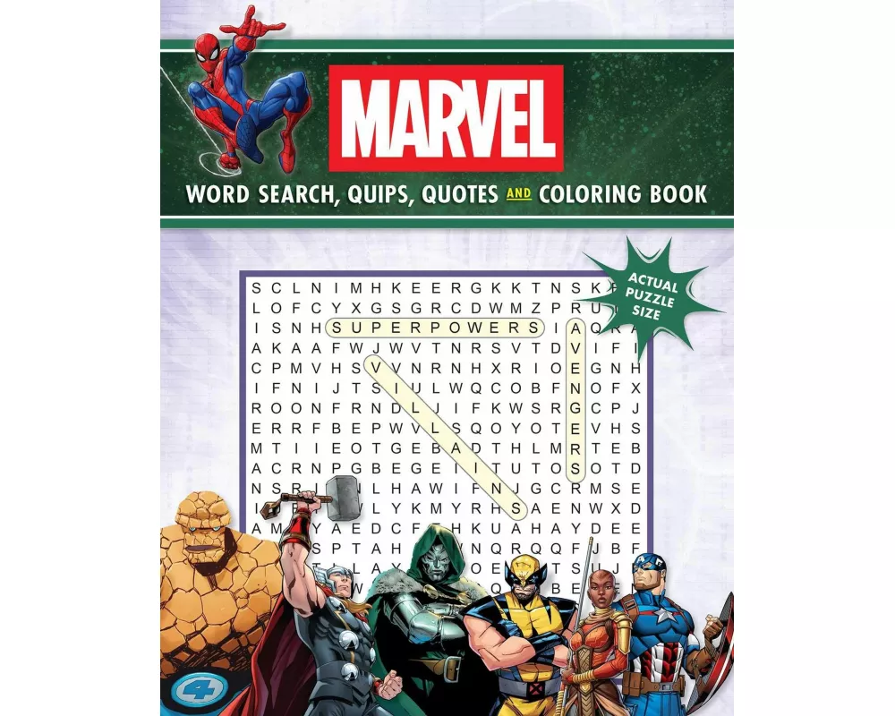 Marvel Word Search, Quips, Quotes and Coloring Book