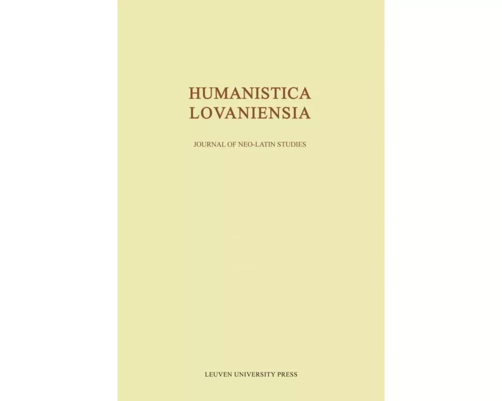 Humanistica Lovaniensia, Volume XXIV - 1975