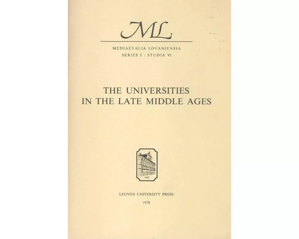 The Universities in the Late Middle Ages