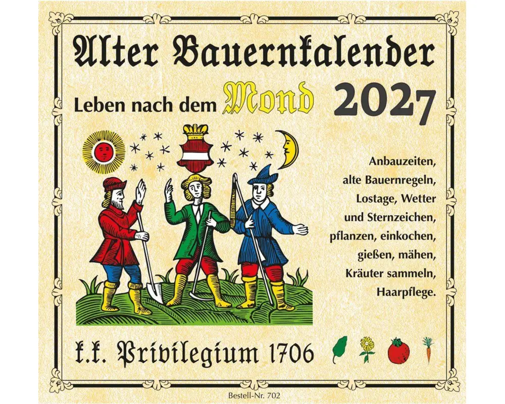 Alter Bauernkalender 2027