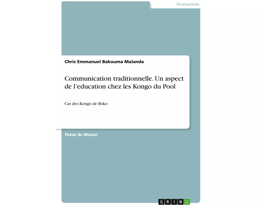 Communication traditionnelle. Un aspect de l'education chez les Kongo du Pool