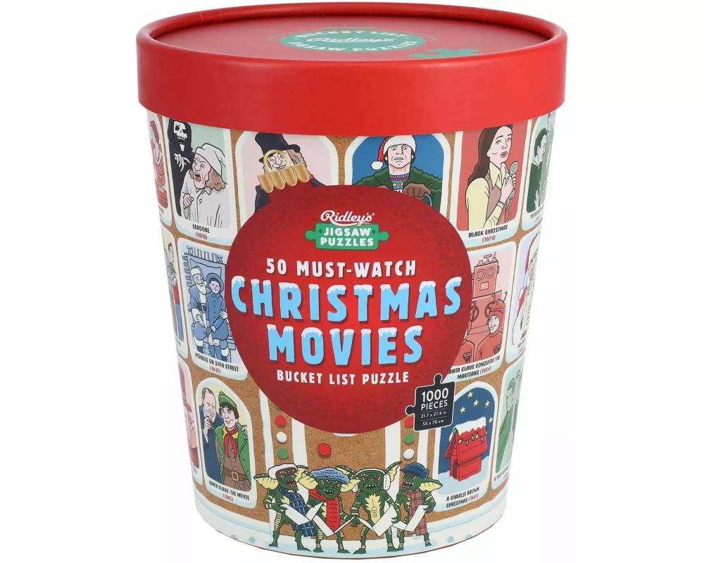 50 Must-Watch Christmas Movies Bucket List 1000-piece Jigsaw Puzzle