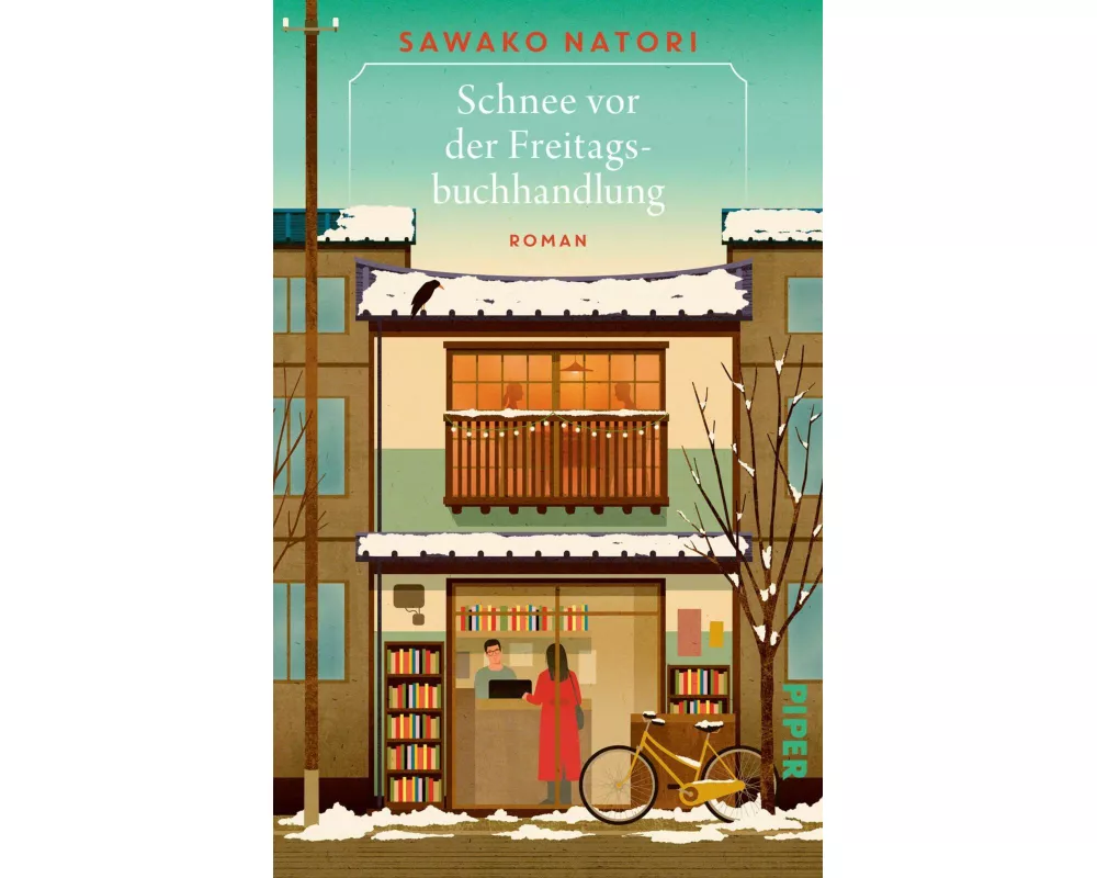 Schnee vor der Freitagsbuchhandlung