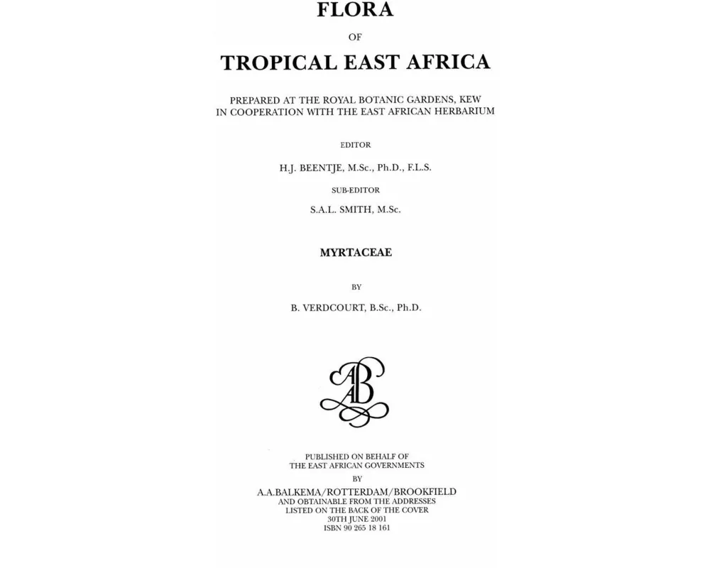 Flora of Tropical East Africa - Myrtaceae (2001)