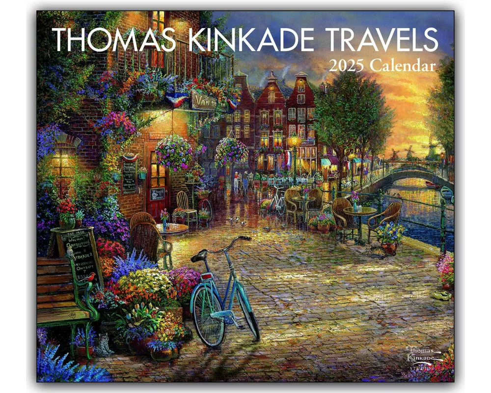 Thomas Kinkade Travels 2025 Deluxe Wall Calendar