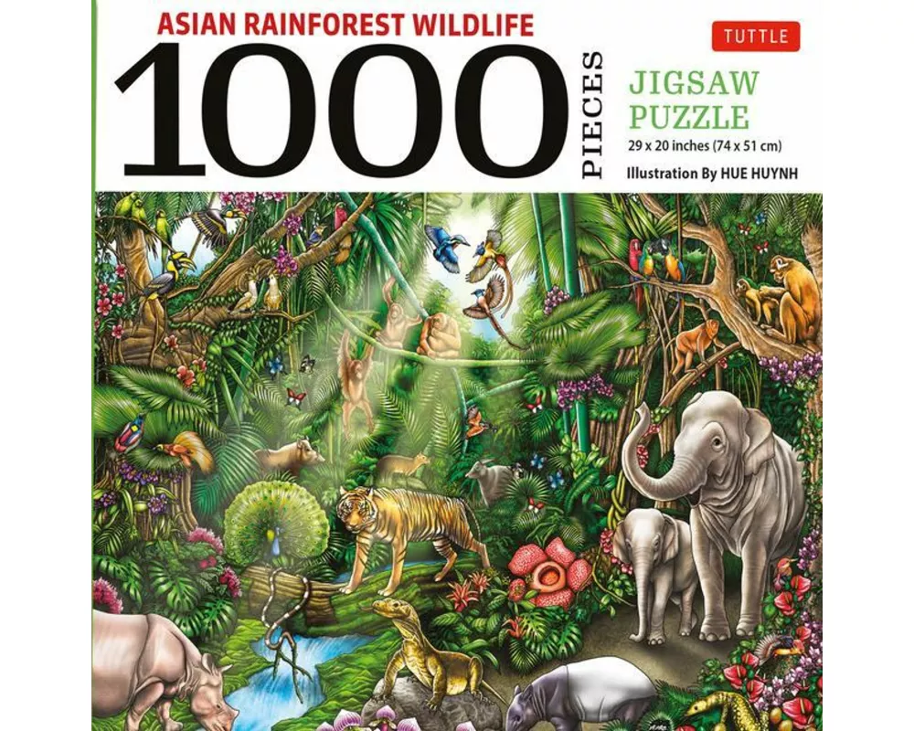 Asian Rainforest Wildlife - 1000 Piece Jigsaw Puzzle
