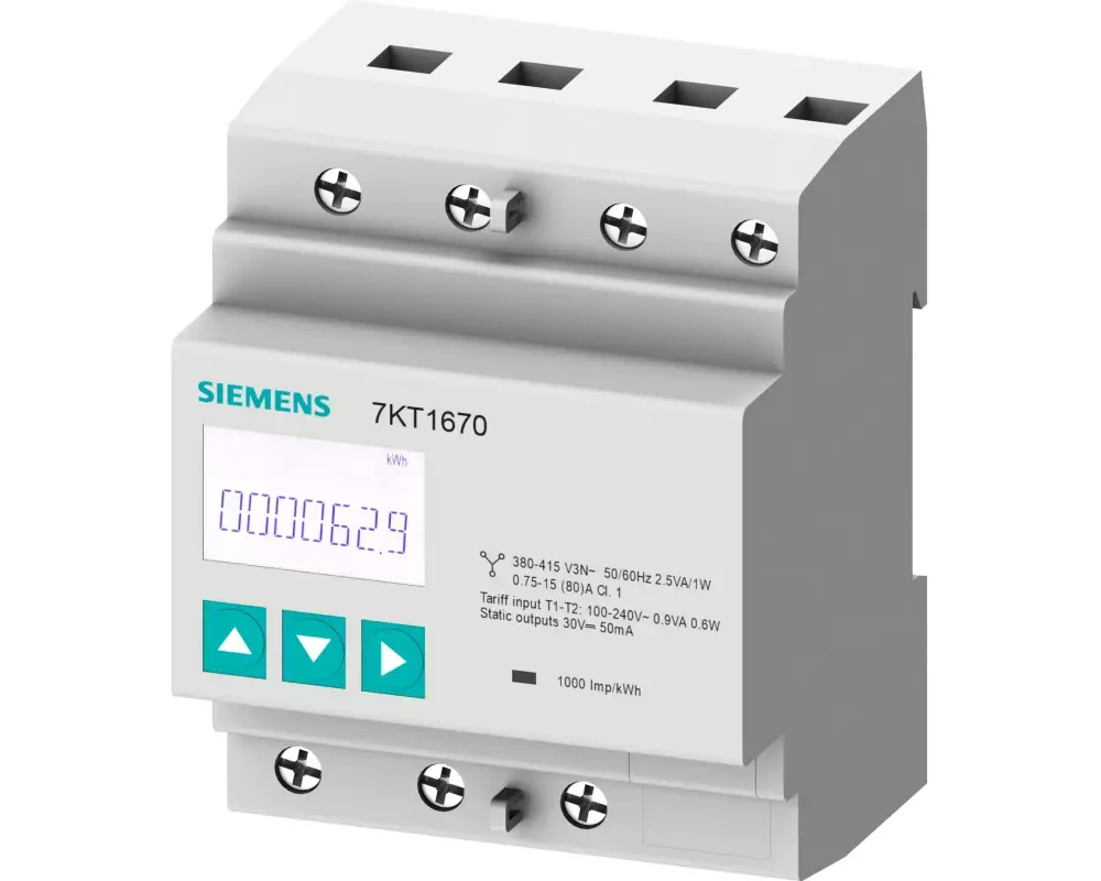 Siemens Energiemessgerät SENTRON, 3-phasig 80A